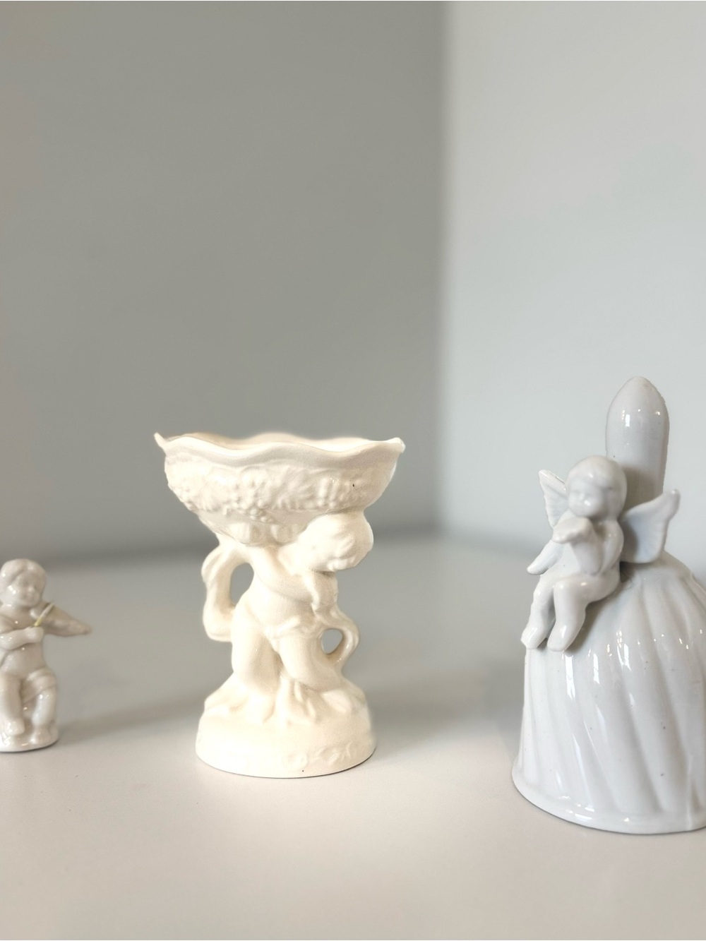 Set of 3 Ceramic and Porcelain Cherub Lot